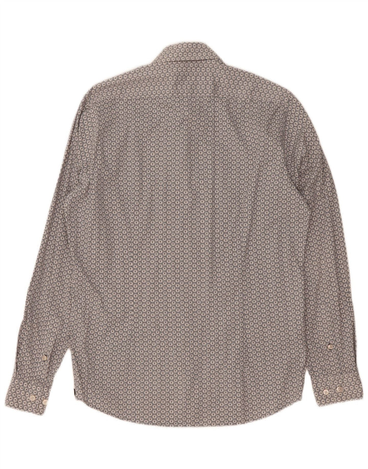 Hugo Boss Herre Regular Fit skjorte Lille hvid blomstret bomuld