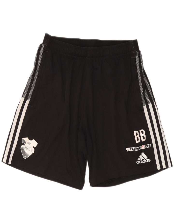 ADIDAS Aeroready grafiske sportsshorts til mænd, store sorte polyester