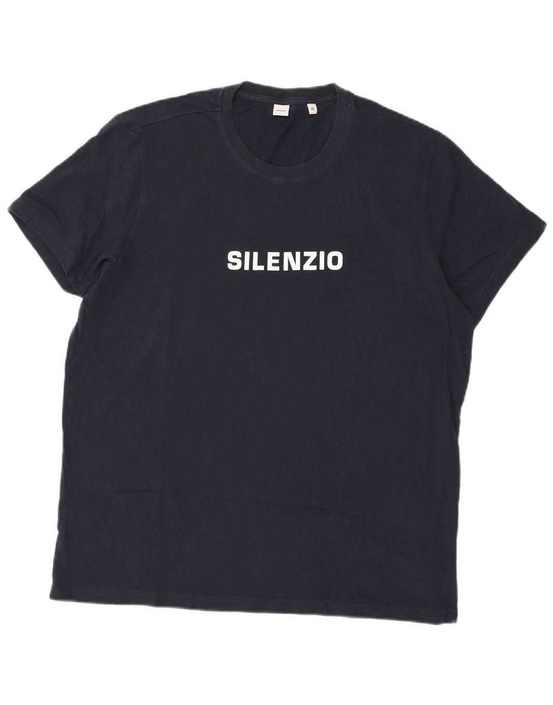 ASPESI Herre grafisk T-shirt top XL marineblå bomuld