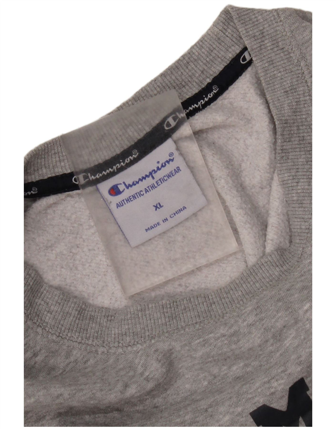 Champion Herre Grafisk Sweatshirt Jumper XL Grå Bomuld