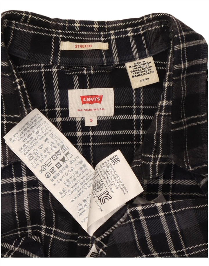 LEVI'S Stretch Flanelskjorte til mænd Lille sort ternet bomuld