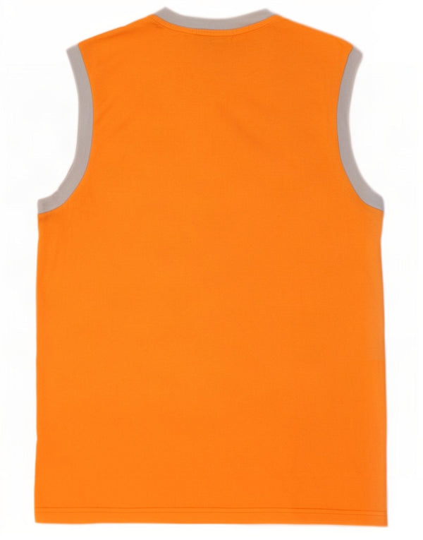 Diadora Herre Grafisk Vest Top Medium Orange Colourblock Bomuld