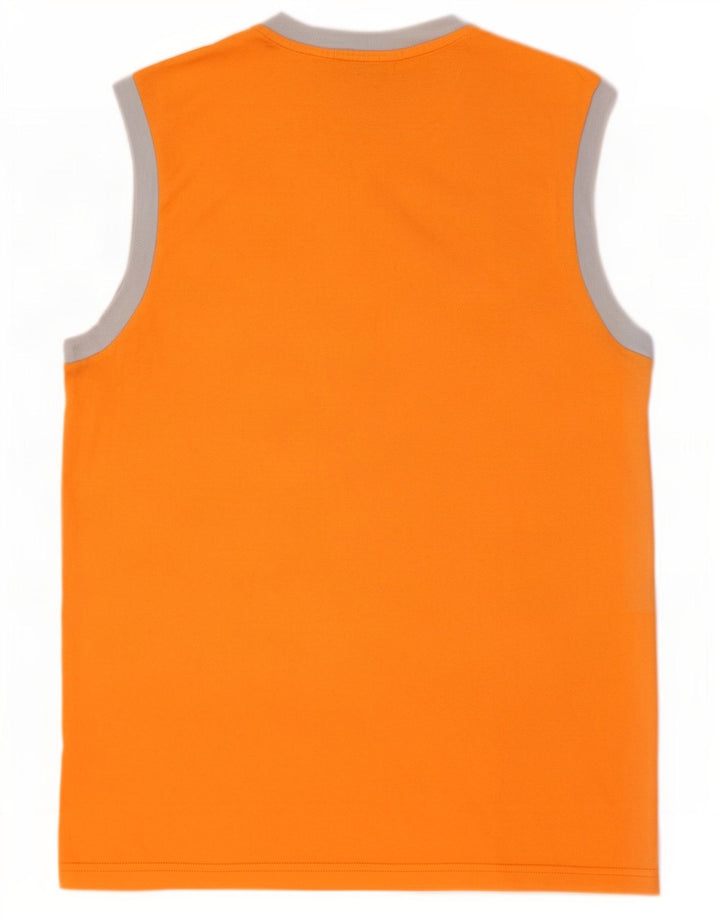 Diadora Herre Grafisk Vest Top Medium Orange Colourblock Bomuld