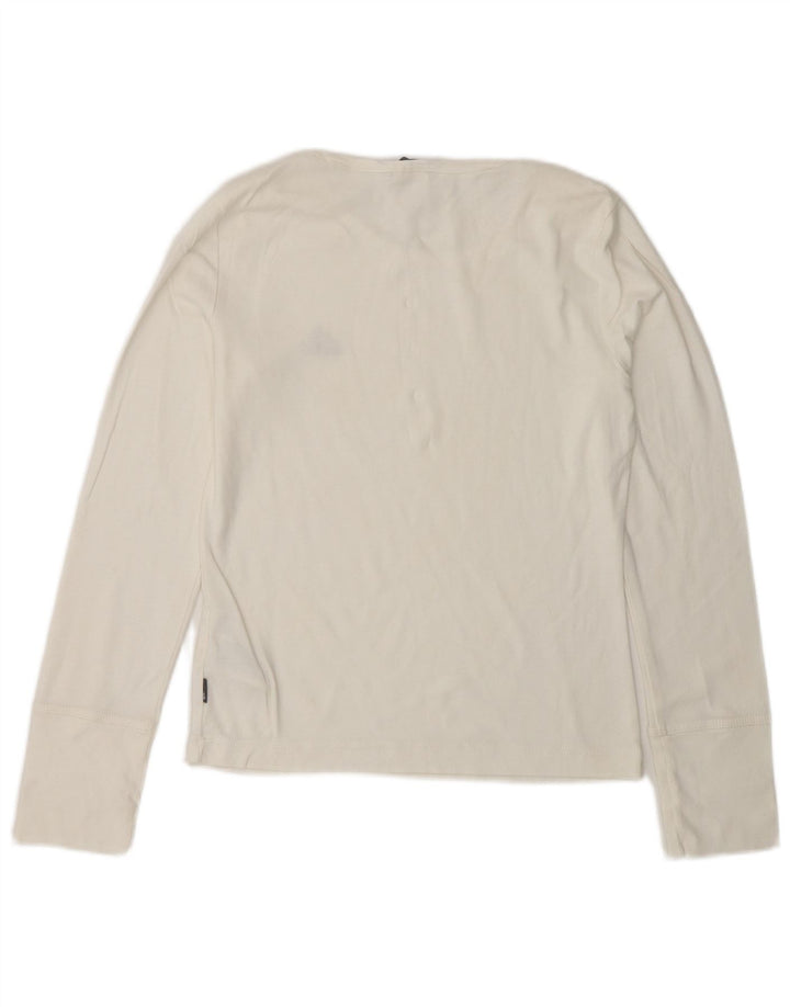 ADIDAS Dametop Langærmet UK 10 Small White Bomuld