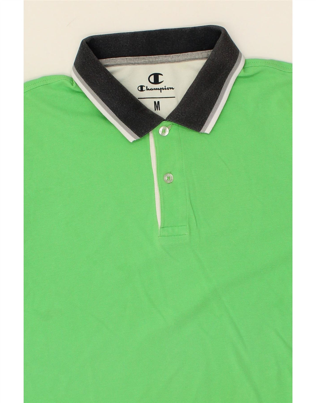CHAMPION Mens Polo Shirt Medium Green Cotton Vintage Champion and Second-Hand Champion from Messina Hembry 