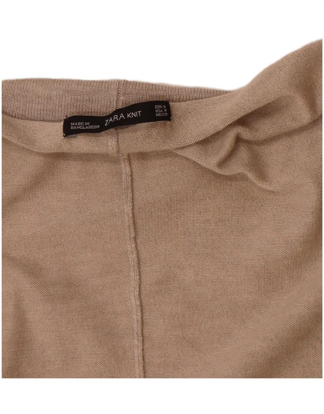 Zara Dame Poncho Cardigan Sweater UK 14 Medium Beige