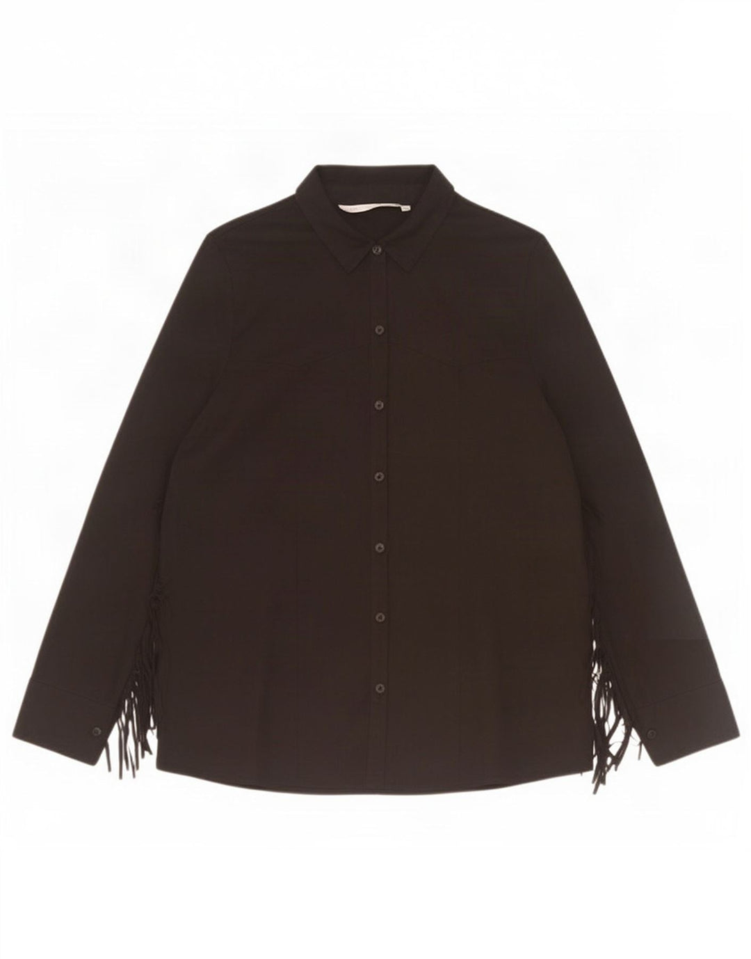 Zara skjortebluse til kvinder UK 14 Medium Sort