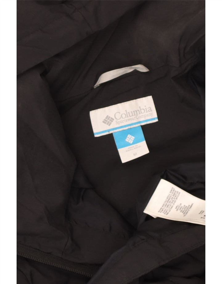 Columbia Dame Hætte Polstret Frakke UK 12 Medium Sort Nylon