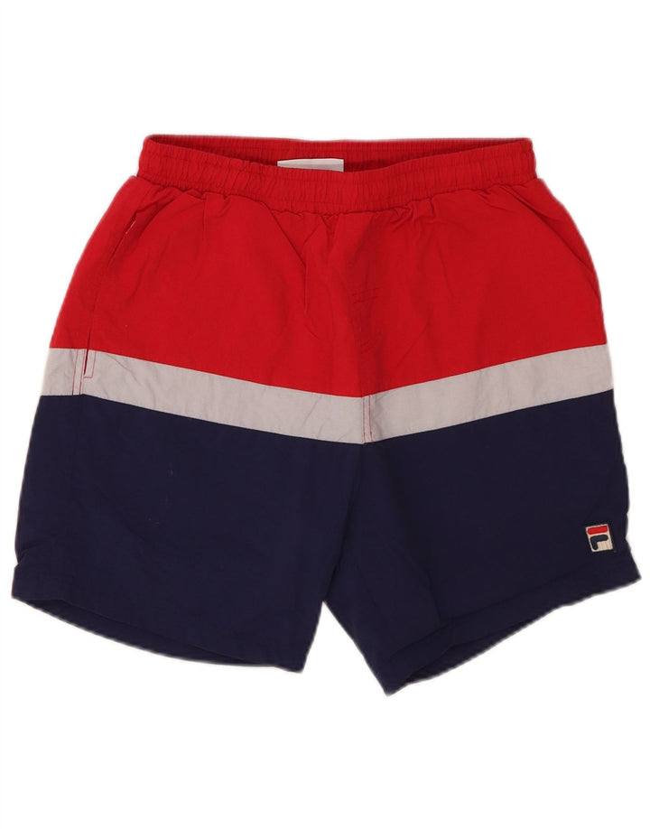 Fila Sportshorts til mænd Small Red Colourblock Polyester