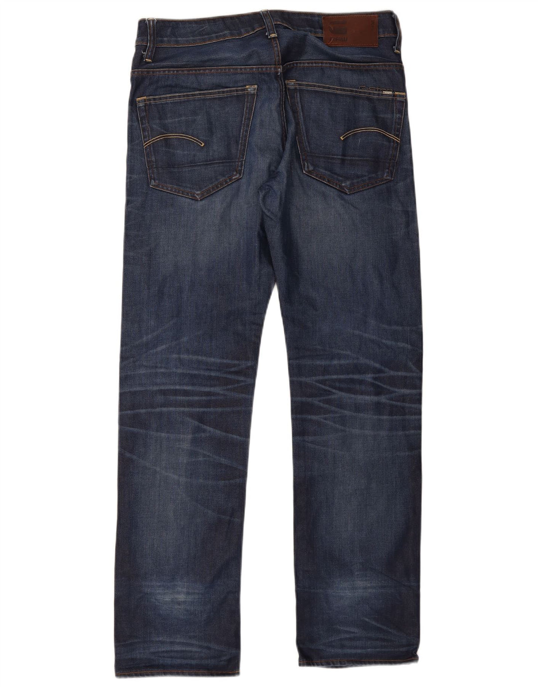 G-Star Straight Jeans til mænd W34 L34 Marineblå Bomuld