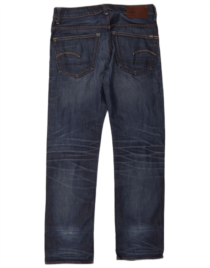 G-Star Straight Jeans til mænd W34 L34 Marineblå Bomuld