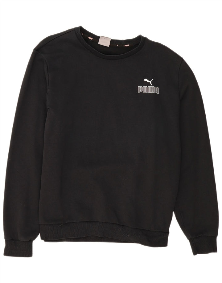 Puma Herre Grafisk Sweatshirt Jumper Stor Sort Bomuld
