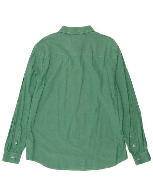 Wrangler herre Regular Fit skjorte XL Grøn bomuld