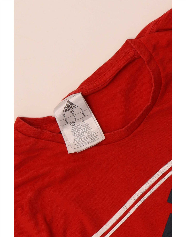 Adidas Herre grafisk T-shirt top lille rød bomuld