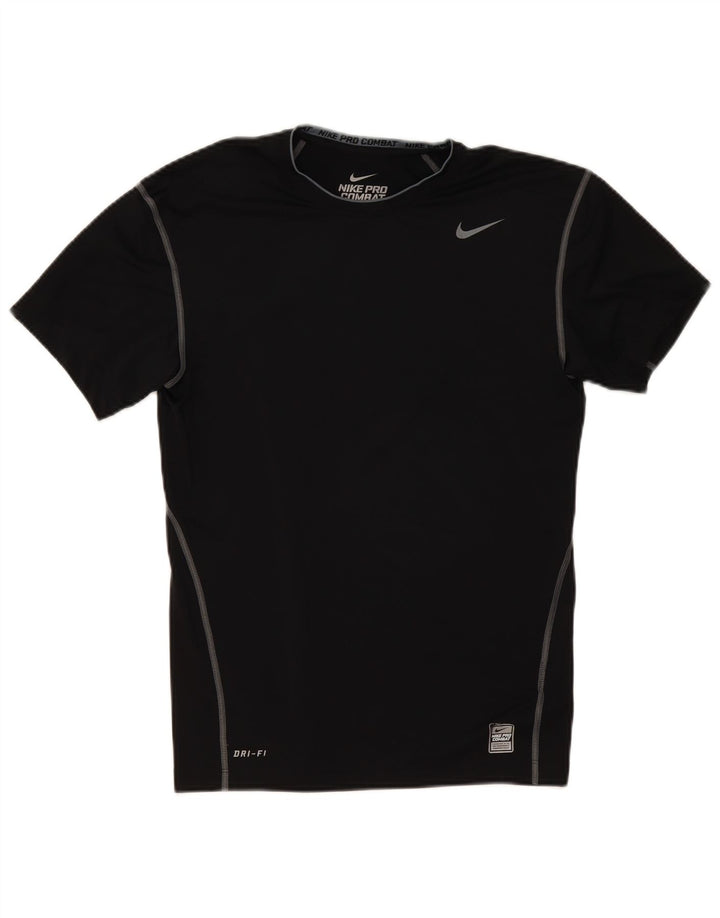 Nike Compression T-Shirt Top XL til mænd, sort polyester