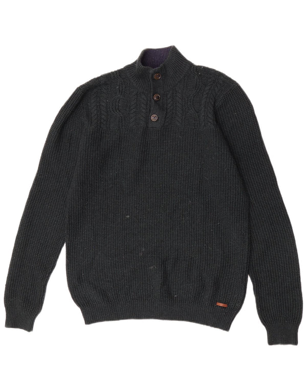 Ted Baker Herre Boat Neck Jumper Sweater Størrelse 4 Medium Grøn Uld