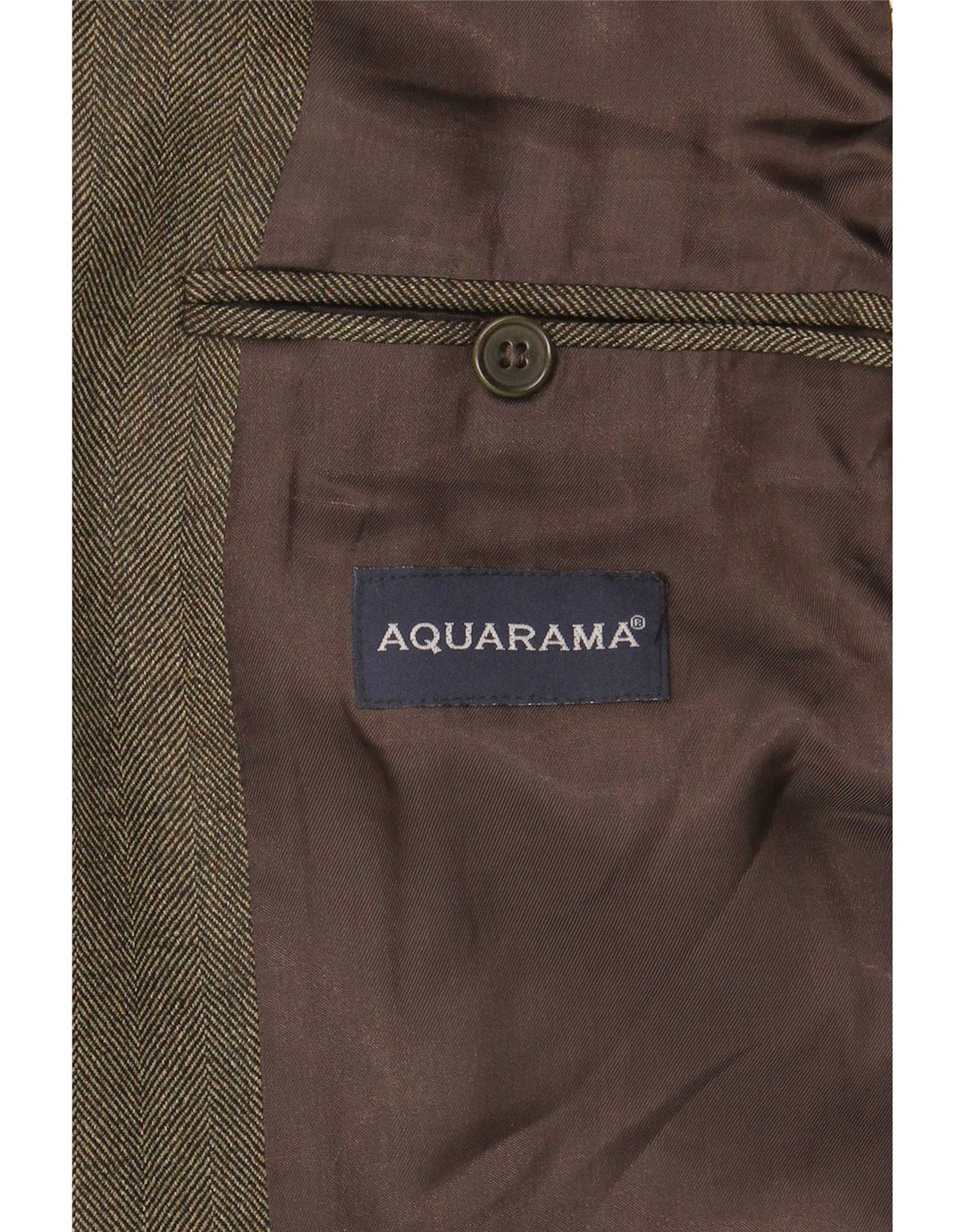Aquarama Mens 3 Button Blazer Jacket IT 50 Large Green Virgin Wool