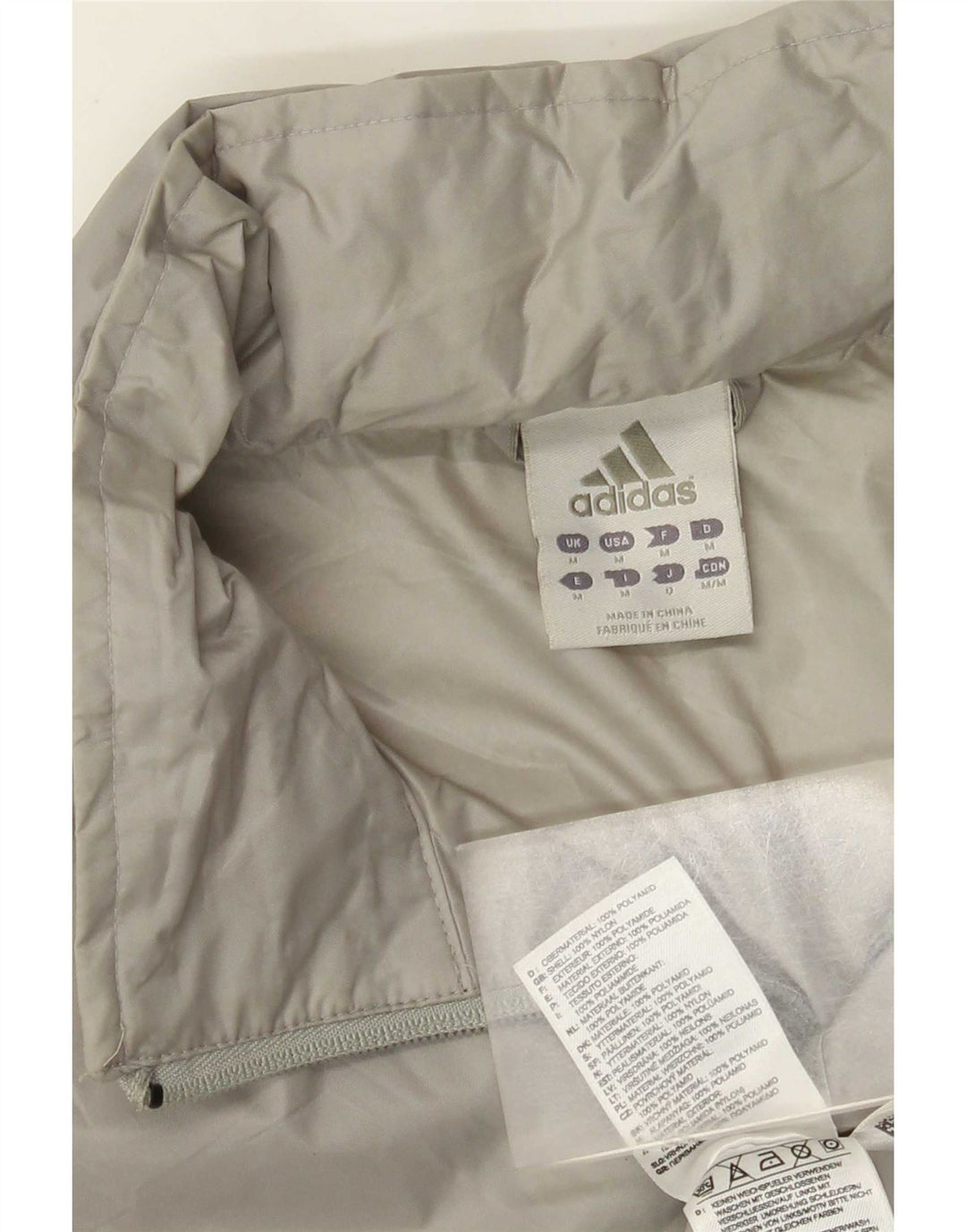 Adidas Regnjakke til mænd UK 38 Medium Grå Nylon