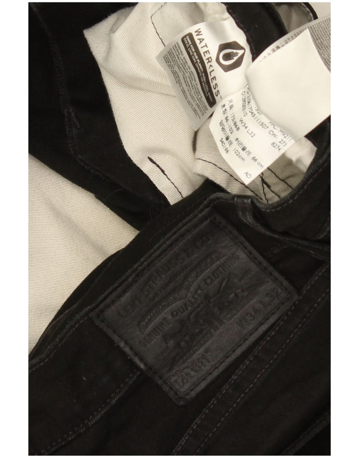 Levi's Herre 511 Slim Jeans W34 L32 Sort Bomuld