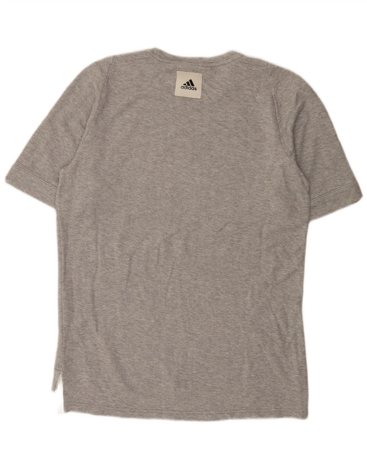 Adidas Herre grafisk T-shirt Top Medium Grey Flecked Bomuld