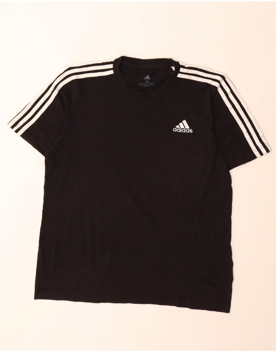 Adidas T-shirt til mænd, medium sort bomuld