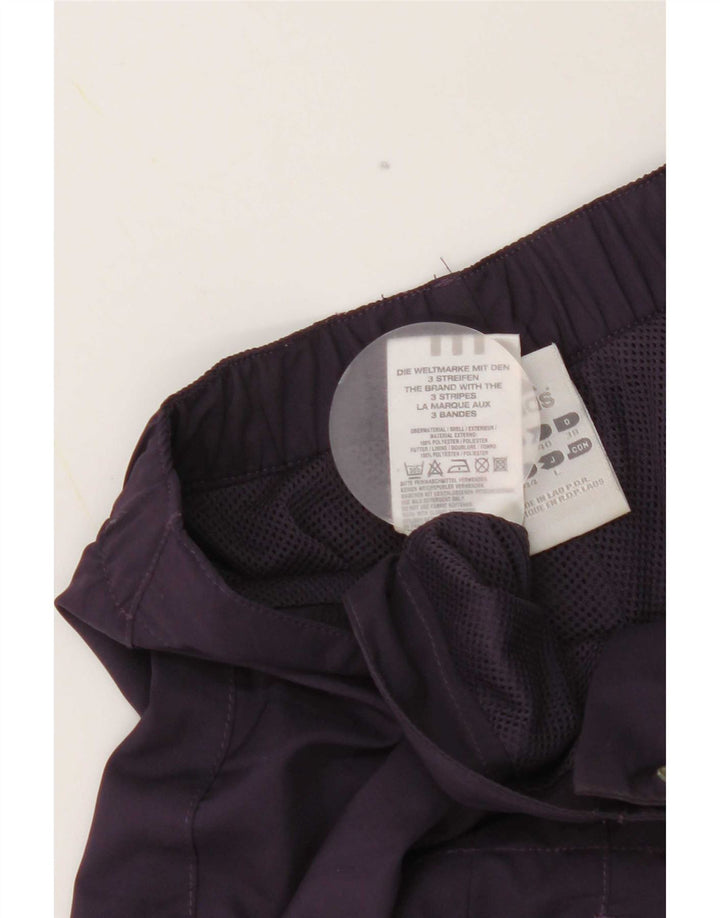 Adidas Dame Capri Bukser UK 12 Medium W28 L21 Lilla Polyester