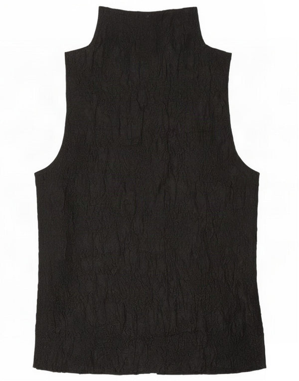 Massimo Dutti Dame Ærmeløs bluse Top UK 6 XS Sort Polyester