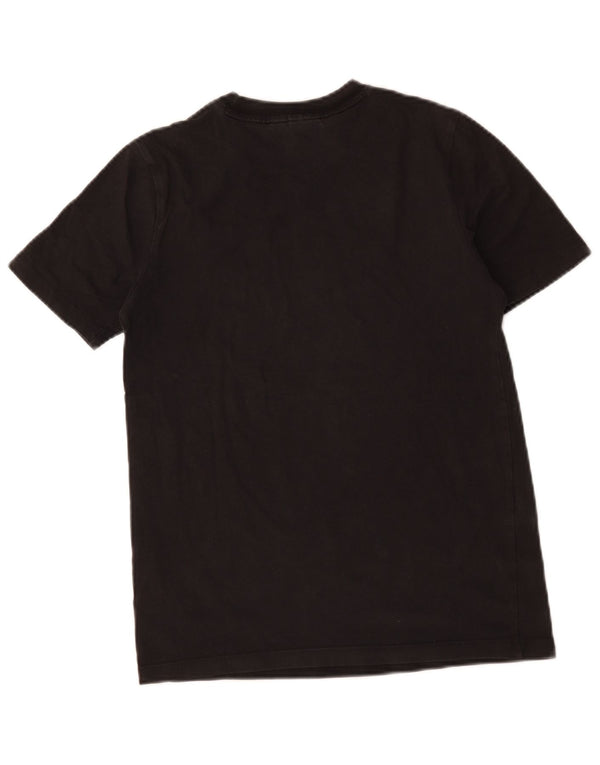 Adidas Dame Grafisk T-Shirt Top UK 10 Small Black Bomuld