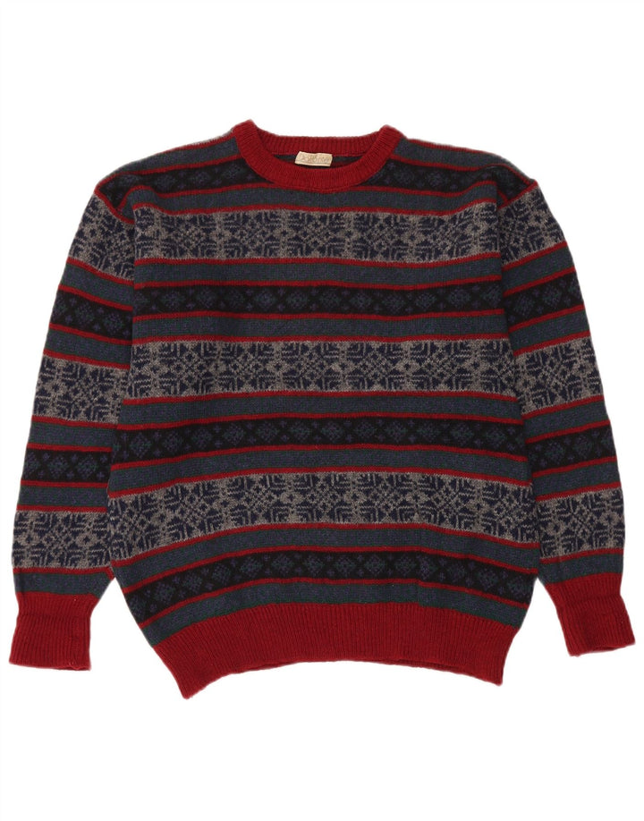 VINTAGE Herretrøjetrøje med rund hals Medium Flerfarvet Fair Isle