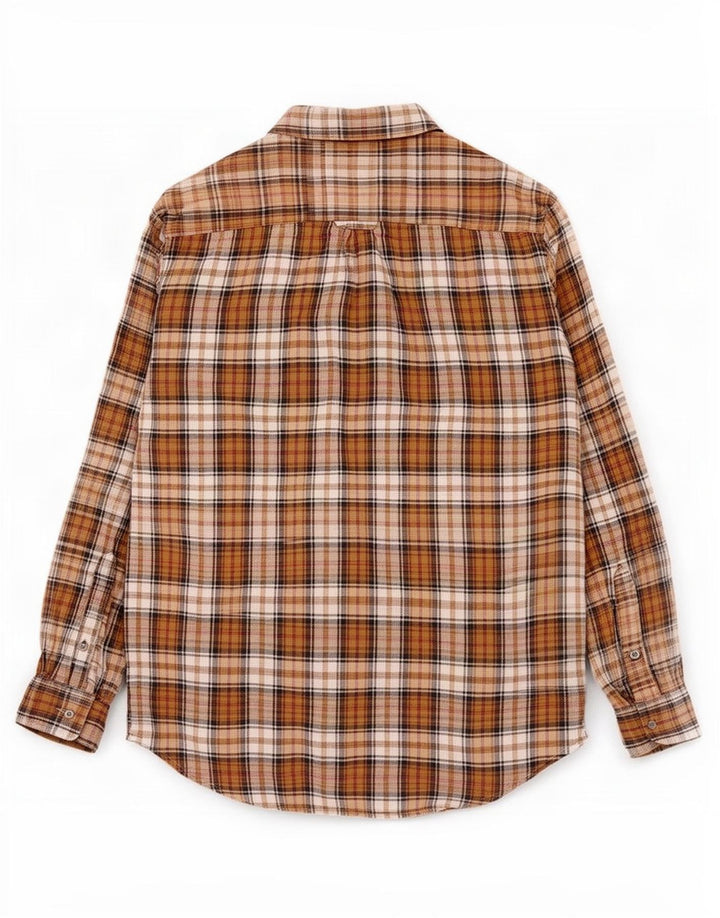 Fila Flanelskjorte til mænd, medium brun ternet bomuld