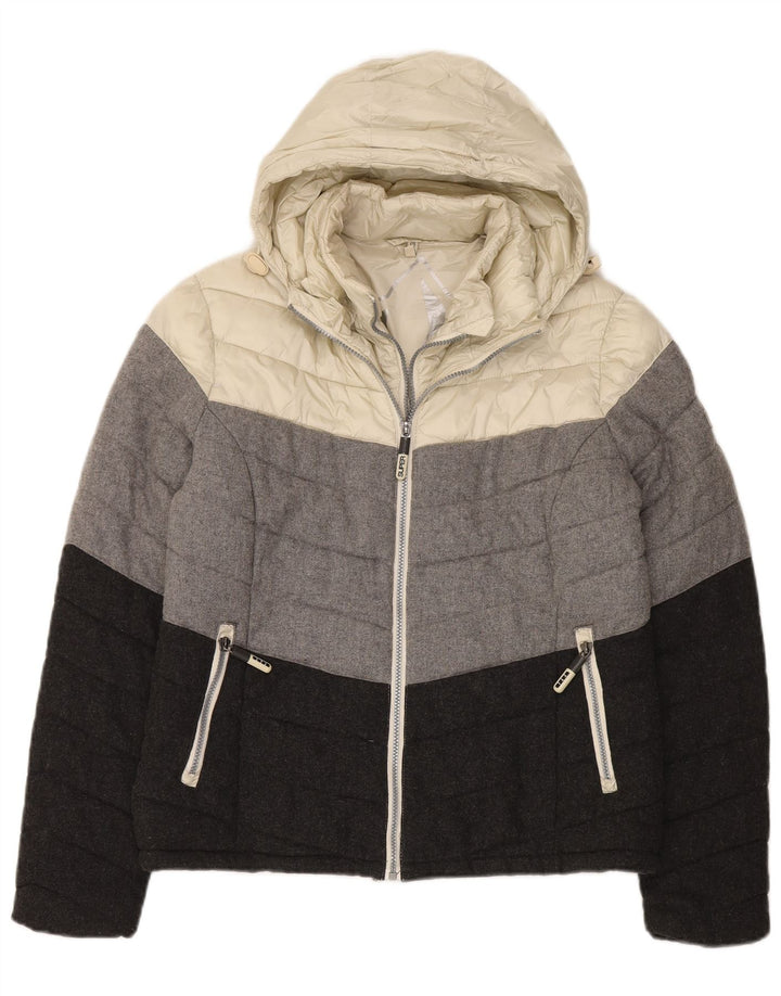 Superdry Polstret hættejakke til kvinder UK 18 XL Flerfarvet Colourblock