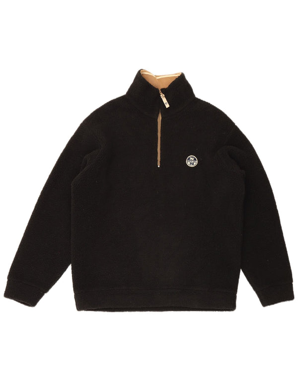 North Sails Herre Fleece Jumper med lynlås, lille sort polyester