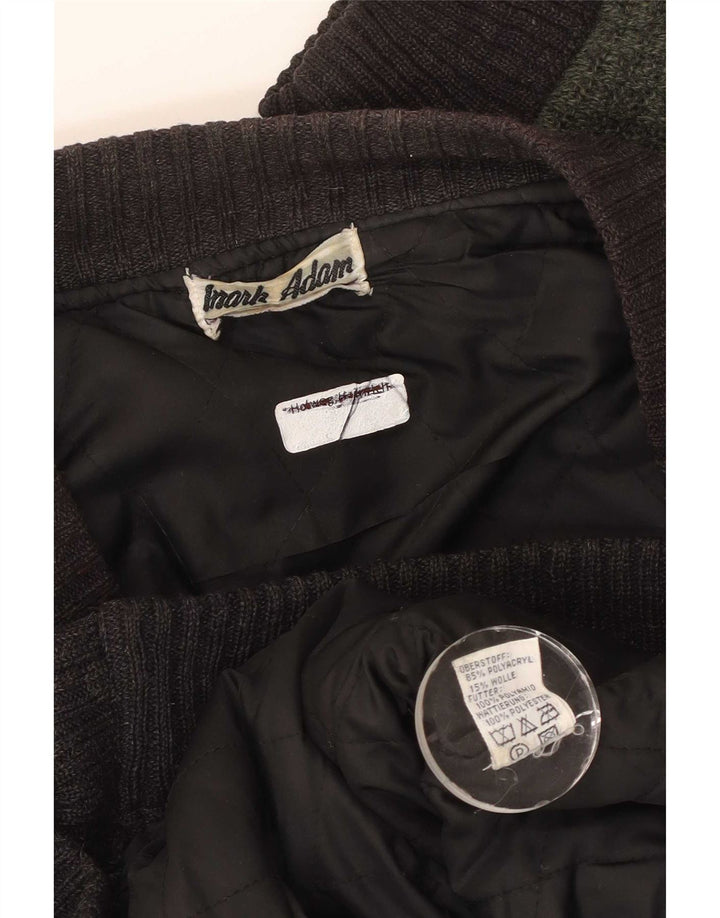 Mark Adam Herre Cardigan Sweater IT 48/50 Medium Grøn Geometrisk Polyacryl