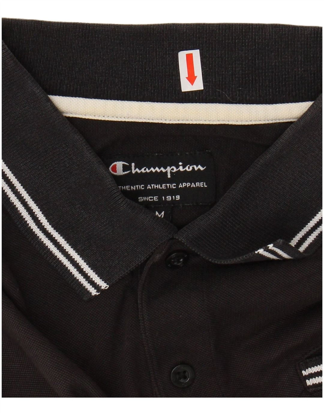 CHAMPION Mens Polo Shirt Medium Black