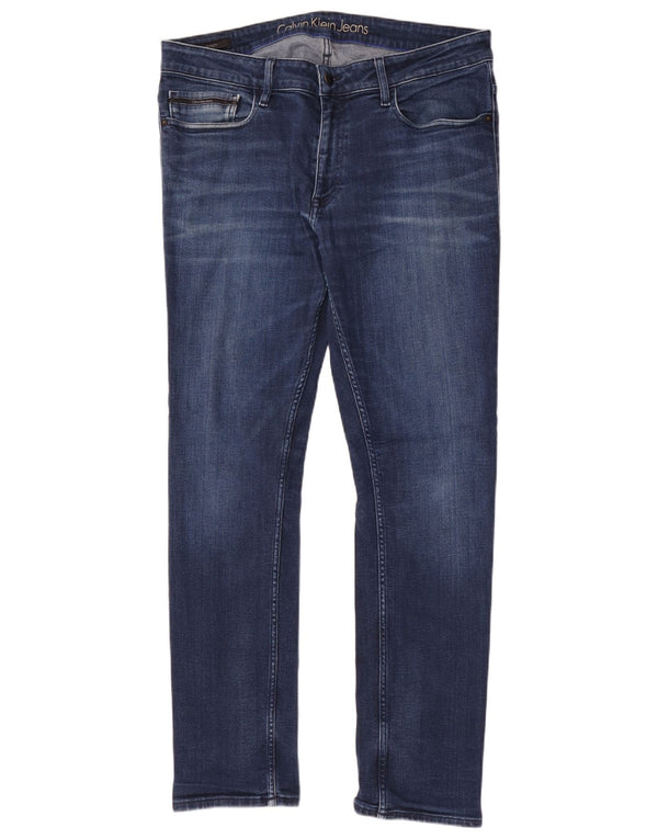 Calvin Klein Mens Slim Jeans W36 L32 Blue
