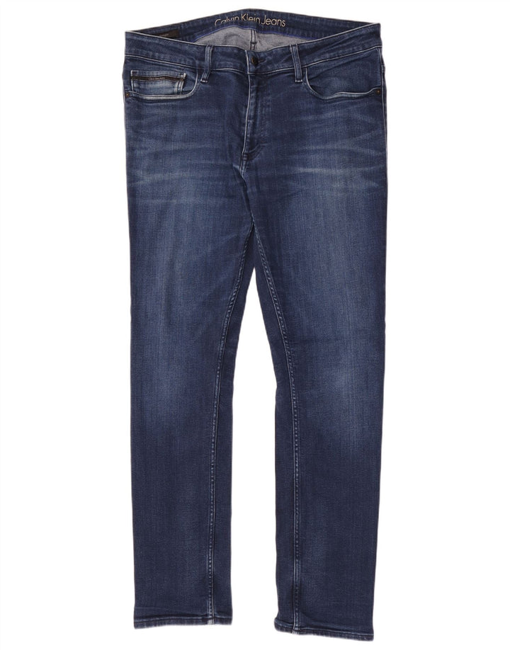 Calvin Klein Herre Slim Jeans W36 L32 Blå