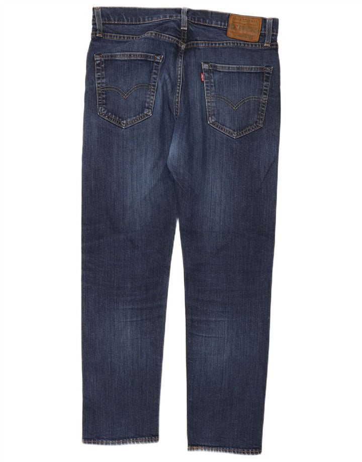 Levi's Herre 502 tilspidsede jeans W34 L29 marineblå bomuld