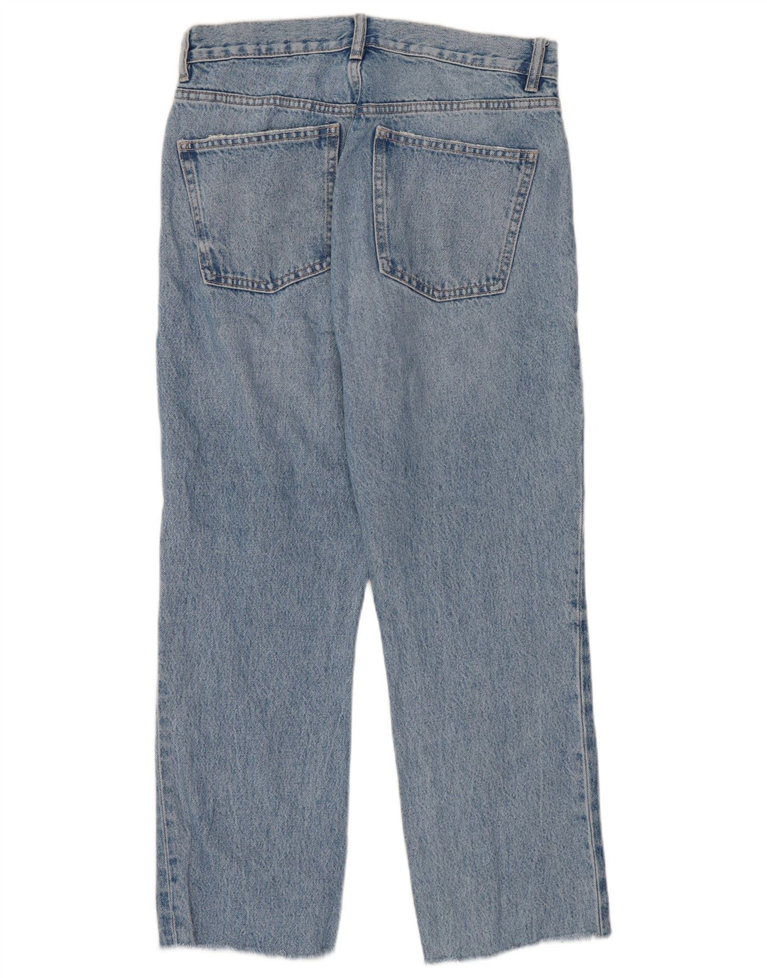 Zara Womens Crop Straight Jeans EU 38 Small W28 L25 Blue
