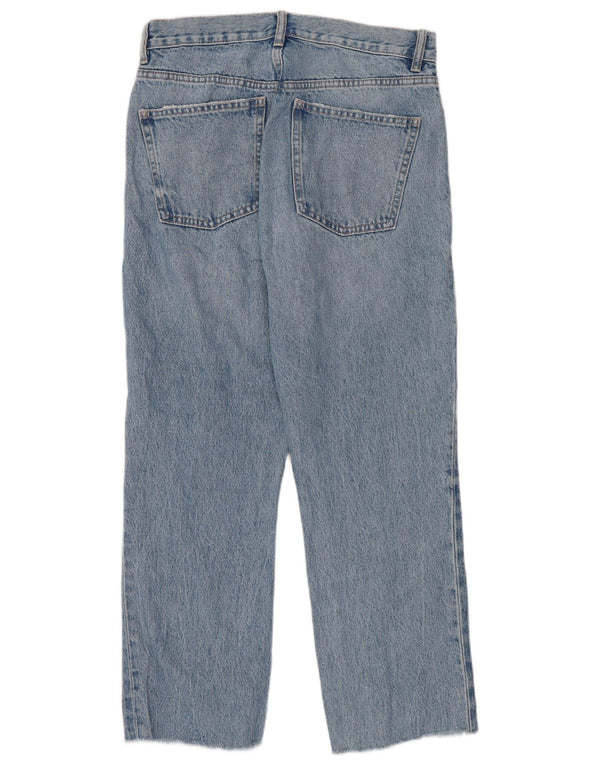 Zara Womens Crop Straight Jeans EU 38 Small W28 L25 Blue