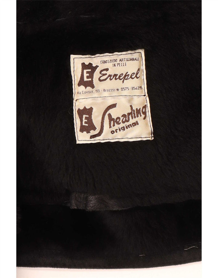 Vintage Herre Shearling Jacket UK 42 XL Sort