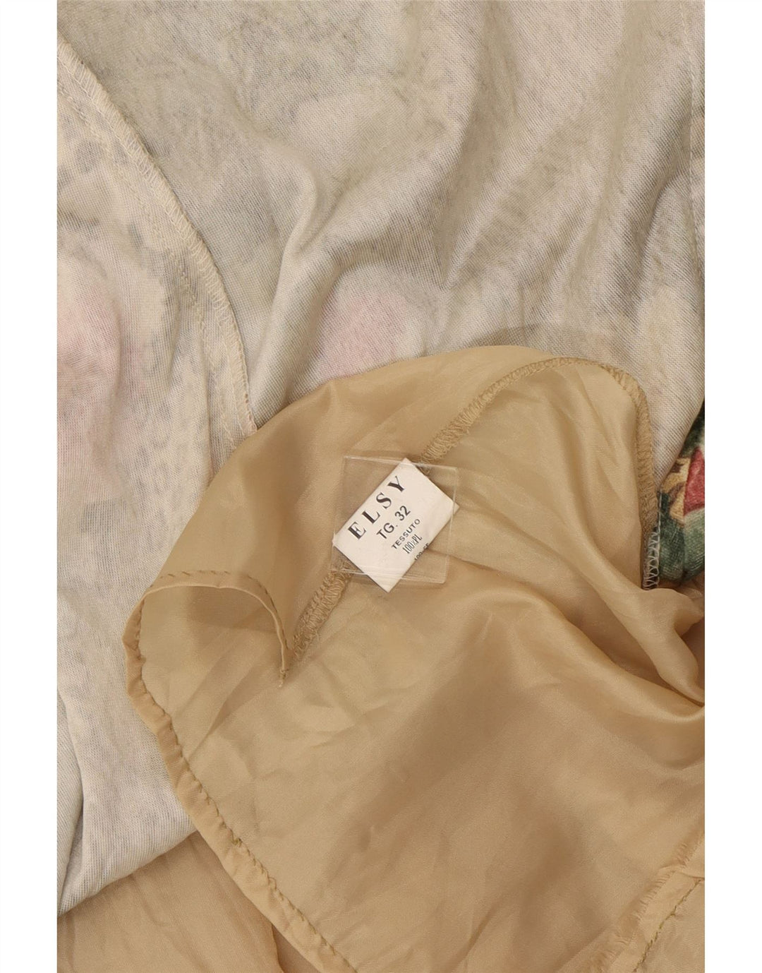 VINTAGE asymmetrisk nederdel til kvinder IT 32 2XS W23 Brun blomsterpolyester