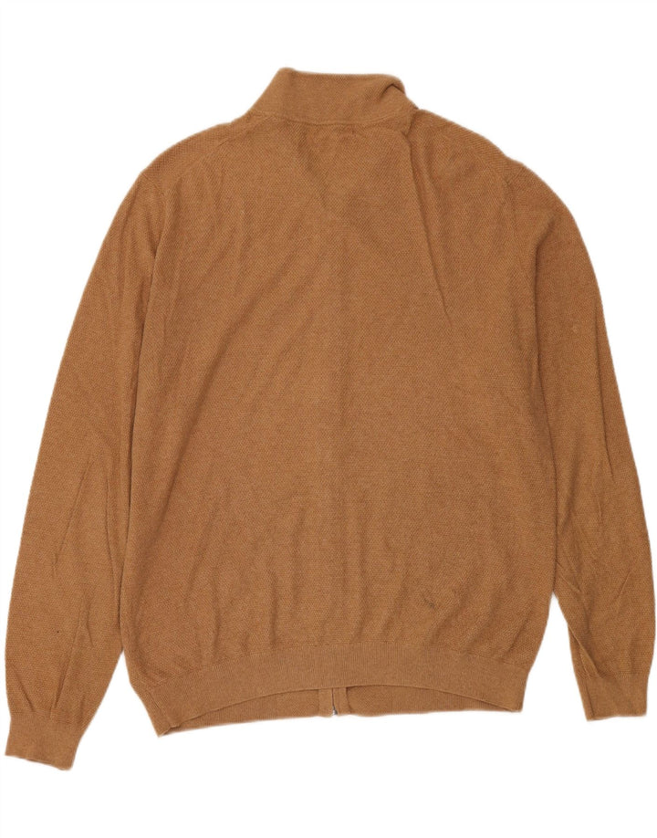MASSIMO DUTTI Herre cardigan sweater Stor brun bomuld