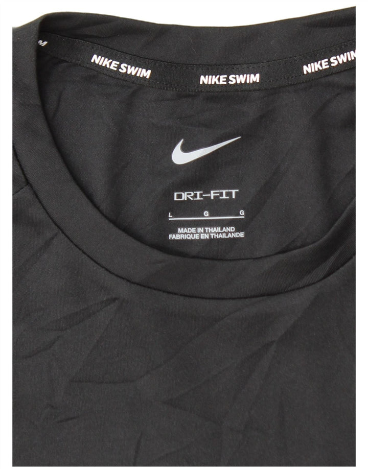 NIKE Herre Dri Fit Top Langærmet Stor Sort