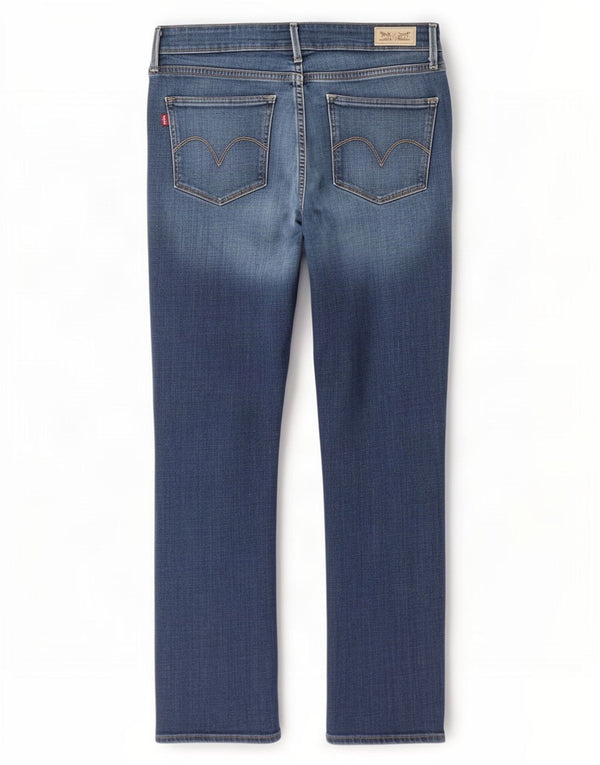 Levi's Dame Mid Rise Skinny Jeans US 12 Large W32 L30 Blå Bomuld