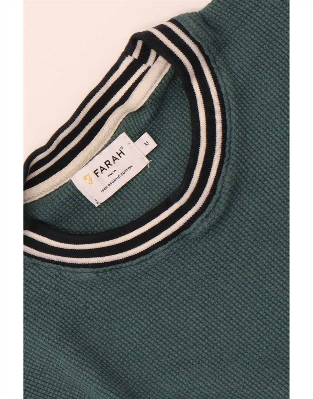 Farah Sweatshirt til mænd mellem grøn stribet bomuld