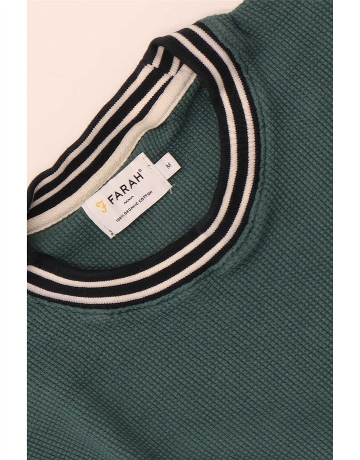 Farah Sweatshirt til mænd mellem grøn stribet bomuld