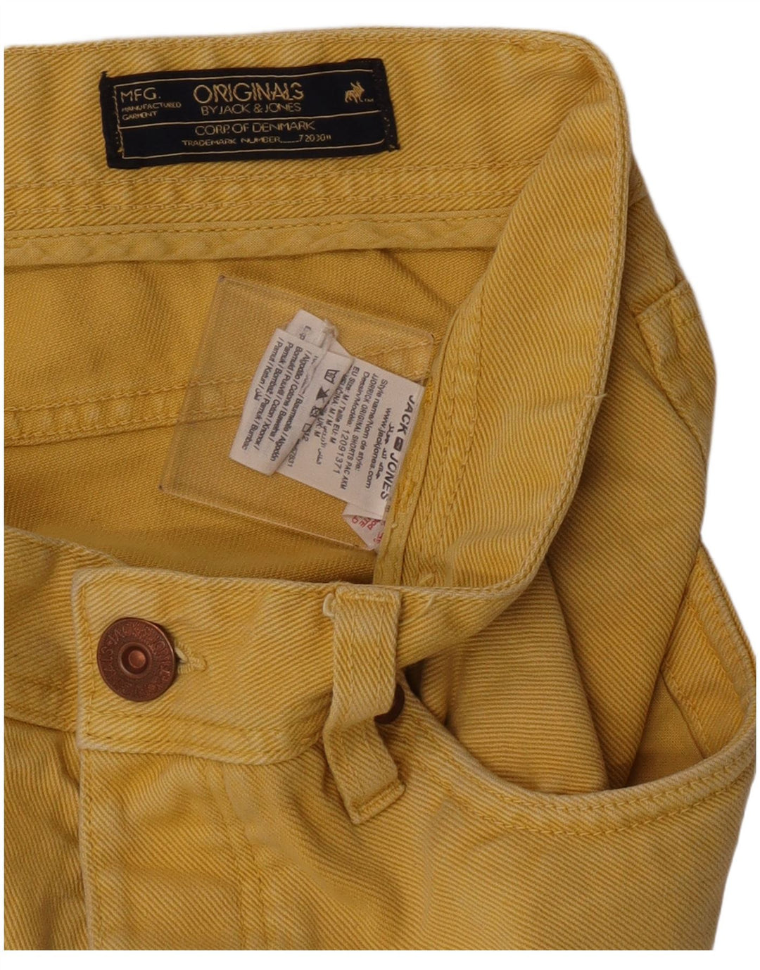 Jack & Jones Herre Regular Fit denimshorts Medium W32 Gul bomuld