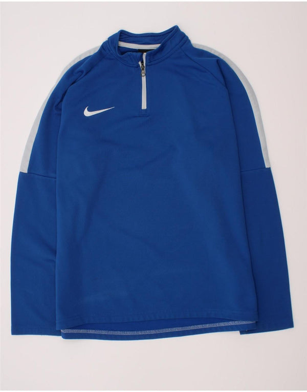 Nike Boys Dri Fit Pullover Træningsdragt Top 13-14 år XL Blå Colourblock
