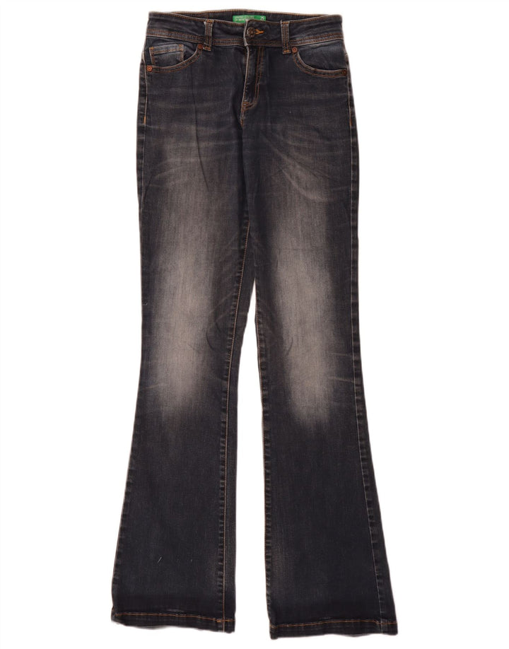 Benetton Dame Flared Jeans W25 L33 Blå
