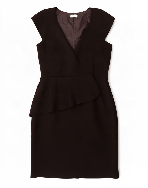 Calvin Klein Womens Sheath Dress UK 12 Medium Black Polyester